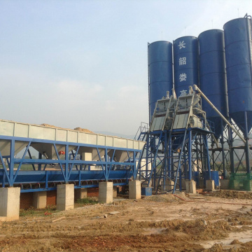 Mini cement 75m3/h concrete batching plant in Russia