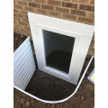 Finished aluminum fixed sliding basement windows