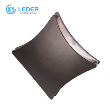 LEDER Square Black LED Lampu Dinding Luar Ruangan