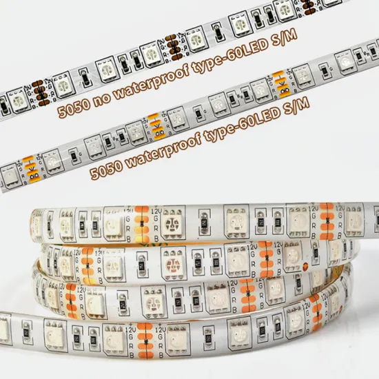 LED Strip Lights - Durable 12V Waterproof 5050 RGB Strip with 300/60 LEDs for Bedroom Decor