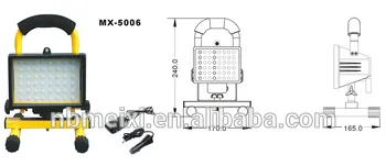 2016 best selling 48LED rechargeable flood light(3W) super bright and popular