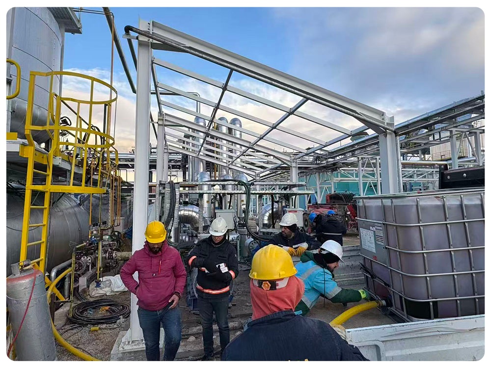 Industrial heat transfer oil delivery site in Türkiye