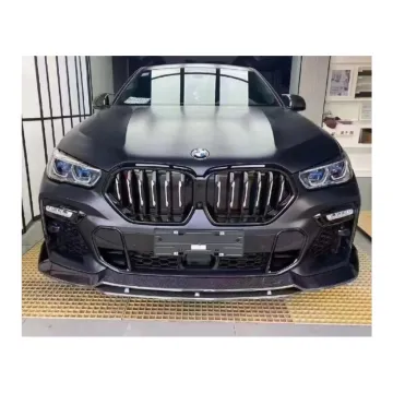 Black Warrior PP Material Wide Front Bumper Rear Bumper Side Skirt Car Body Kit for BMW X6 Series G06 2019-IN Upgrade
