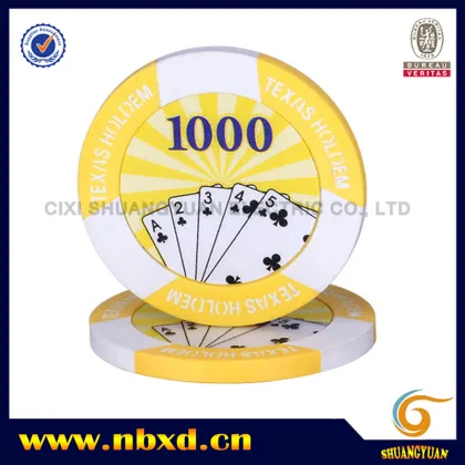 Customizable 11.5g Two-Tone Texas Hold'em Poker Chip