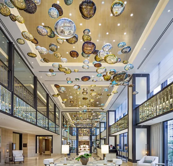 Uniquely designed amber chandelier