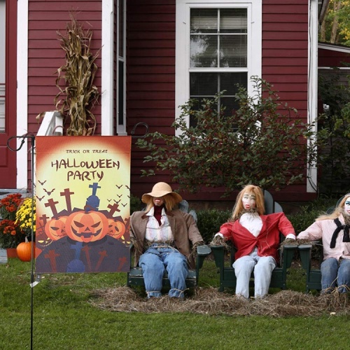 New design holidays yard sublimation halloween garden flag