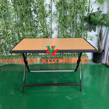 Customized Wood Outdoor Folding Dining Table for Restaurants