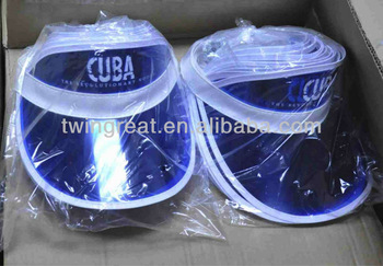 plastic sun visor cap