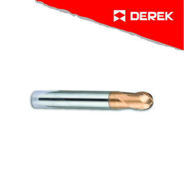 Carbide End Mill 2 Flutes Ball Nose Standard Length HRC68