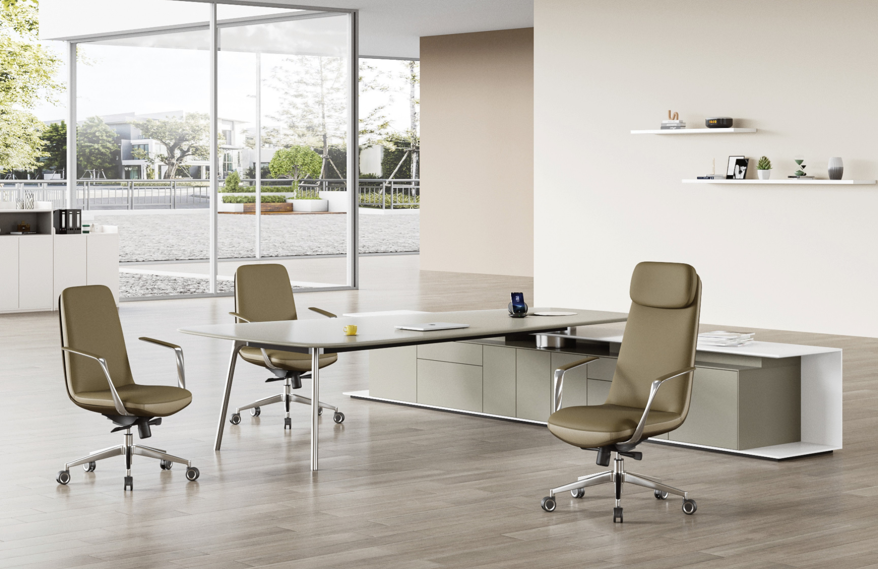 Office Furniture Office Chairs Luxury Commercial Furniture Executive High Back Swivel Executive Boss Pu Leather Office Chair for Sale