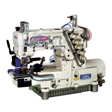 البيع الساخن Shing Ling VG-999-R500 3-Needle 5-Thread Cylinder-Bed Machine