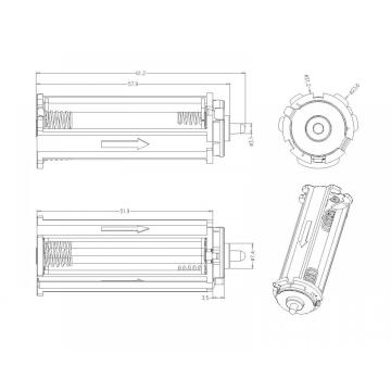 BBA-7-3-3-02 Treble Circular AAA Battery Holder
