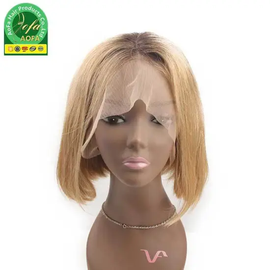Double Drawn Human Hair Wig Number 27# Color High Quality Lace Front Wig