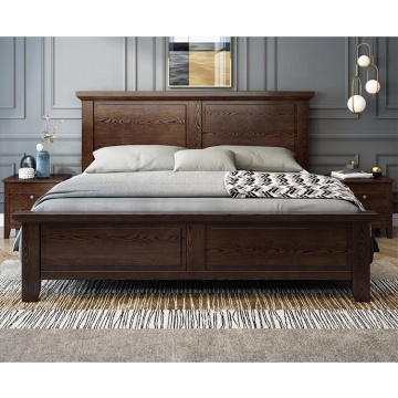 Modern Solid Wood Luxurious Soft Bed