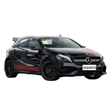 Car Bumper Kit with Grille and Exhaust for Benz A-Class W176 to A45 AMG