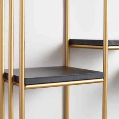 modern living room shelving gold wrought iron bookshelf