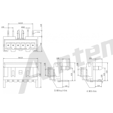 2.50mm pitch 90° Wafer With Boss Connector Series