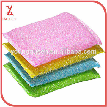 QJB27 [Explosion models] Single Needle white silk and dishes to wash nonstick oil wash sponge wipe scouring pad.