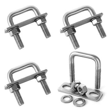 Non-Standard SUS304 2 Inch Square U-Bolt Supplier for Custom M3 M4 M5 M6 M8 Double Trailers