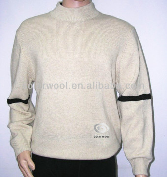 Men's merino wool flat knitting sweater