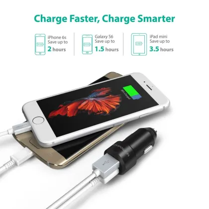 RAVPower RP-VC006 Mini 24W 4.8A Dual USB Car Charger