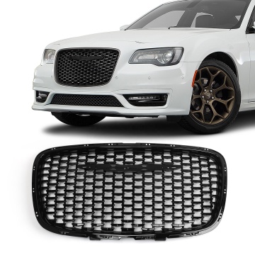 Black Gray Front Hood Grille for Chrysler 300C SRT 2015-2018