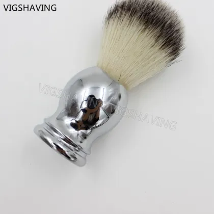 synthetic bristle metal handle beaver shave brush