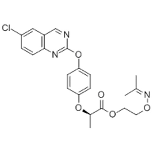 Propaanzuur, 2- [4 - [(6-chloor-2-chinoxalinyl) oxy] fenoxy] -, 2 - [[(1-methylethylideen) amino] oxy] ethylester, (57263732,2R) - CAS 111479-05 -1