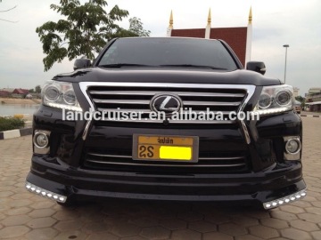 2014 lexus LX570 front +rear lip with LED ,front bumper guard with lights for lexus LX570,front lip with led