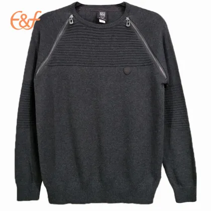 Pullover Mens Sweater Cardigan Sleeves  Knitted Sweater