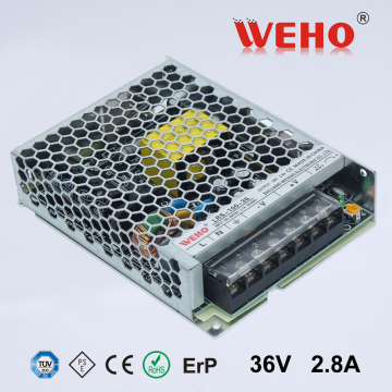 WEHO LRS-100-36 new product 30mm ultra thin constant voltage power supply 36v 100w