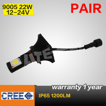 Pair High Power 9005 22W CREE LED Head Light 1200lm High Beam
