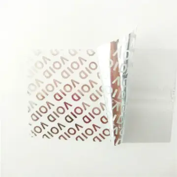tamper evident matte silver void label material