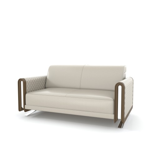 Sofá de cuero de dos plazas