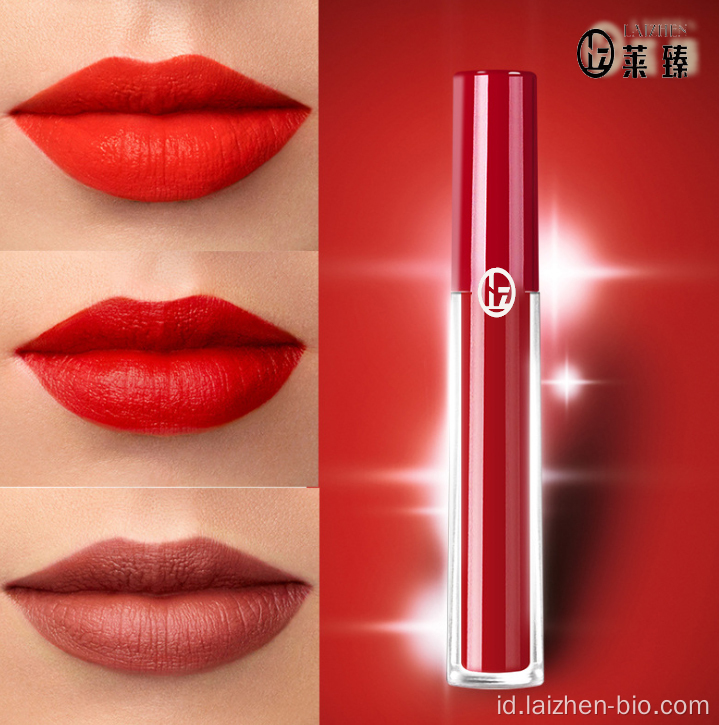 makeup matte lipstik label pribadi dengan logo Anda