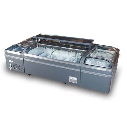 Beef/Mutton/Chicken Display Island Freezer with LED Lighting On Sale