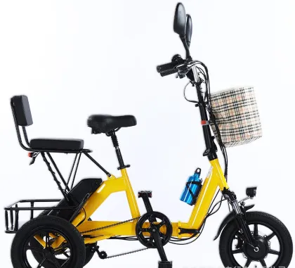 2025 New 14-inch Folding Electric Power Tricycle 48V Lithium Manned Electric Tricycle