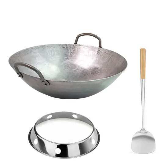 Double Handle Carbon Steel Non-Stick Wok