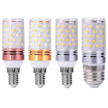 Aluminum Body Energy-Saving LED Corn Lights with AC Power Supply E27/E14 Bases 12W/16W