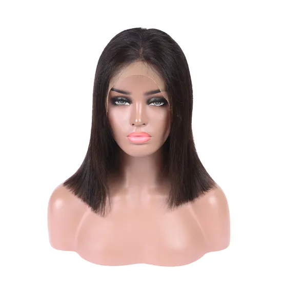 Brazilian Remy Hair Long  Bob Wig Pre Plucked 13*4 Short Lace Front Human Hair Wigs For Black Women