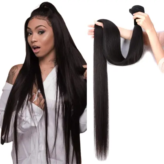 Straight Hair Weave 3 Bundles 10A 100% Unprocessed Straight Hair 28inches 30 inch 32inches Brazilian Virgin Human Hair Bundles