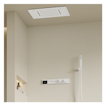 Luxury 2024 Digital Shower Set with Temperature Control, Brass Waterfall Shower and Rain Jet Soft Spray