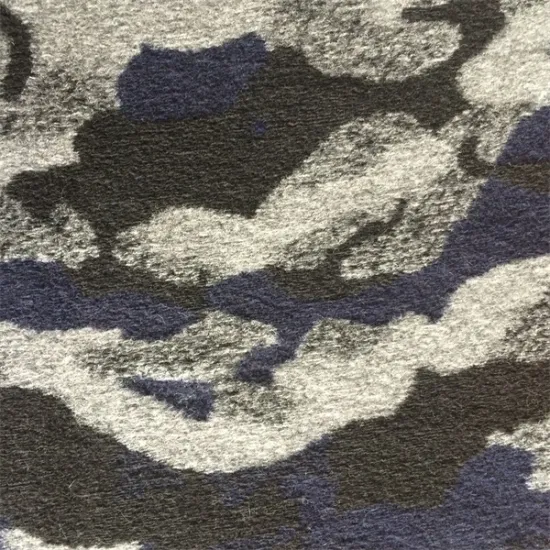 black navy grey beige color camouflage pattern woolen knit fabric for overcoat garments cloth