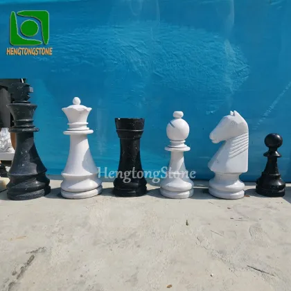 International Highly Polished Marble Chess Sculpture