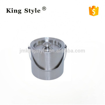 2.5L Stainless Steel Ice Bucket With Double Wall & Metal Bucket With Double Wall
