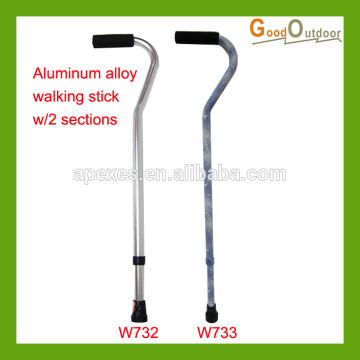 W733 Curved Handle Aluminium Alloy Adjustable Walking Stick