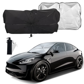 Reflective Sun Shade Umbrella for Tesla Model 3 & Y Windshield to Block UV Rays and Heat