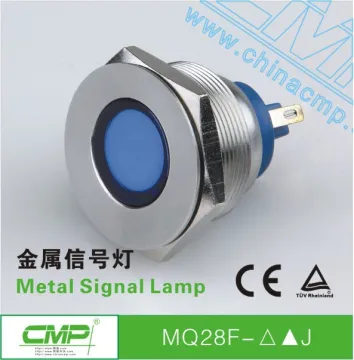 CMP Stainless Steel vandalproof LED Signal Lamp 12 volt led blue