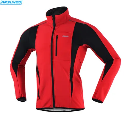ARSUXEO 15K Breathable Wicking Winter Cycling Clothes with Back Pockets