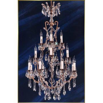 High Quality Wrought Iron Chandelier in Rust